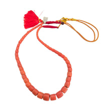 Load image into Gallery viewer, Antique Yemen Red Coral Bead Necklace: Islamic Worry Beads
