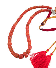 Load image into Gallery viewer, Antique Yemen Red Coral Bead Necklace: Islamic Worry Beads

