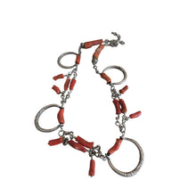 Load image into Gallery viewer, Antique Moroccan Berber Red Coral Silver Pendant necklace Mediterranean,Berber Coral,Ethnic Natural coral,Genuine coral,Coral jewelry

