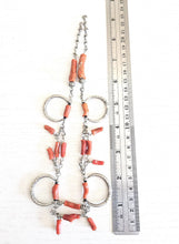 Load image into Gallery viewer, Antique Moroccan Berber Red Coral Silver Pendant necklace Mediterranean,Berber Coral,Ethnic Natural coral,Genuine coral,Coral jewelry
