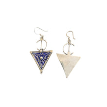 Load image into Gallery viewer, Berber Fibula Sterling Silver Dangle Earrings: Moroccan Jewelry
