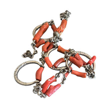 Load image into Gallery viewer, Antique Moroccan Berber Red Coral Silver Pendant necklace Mediterranean,Berber Coral,Ethnic Natural coral,Genuine coral,Coral jewelry
