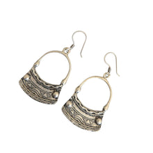 Load image into Gallery viewer, Moroccan Berber Sterling Silver Dangle Earrings: Filigree 925 Silver
