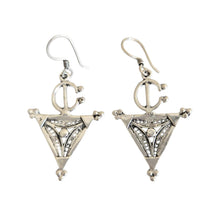 Load image into Gallery viewer, Berber Filigree Sterling Silver Dangle Earrings: Moroccan Jewelry
