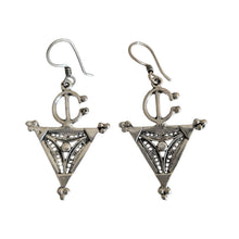 Load image into Gallery viewer, Berber Filigree Sterling Silver Dangle Earrings: Moroccan Jewelry
