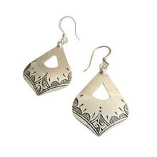 Load image into Gallery viewer, Berber Sterling Silver Dangle Earrings: Moroccan Filigree Jewelry
