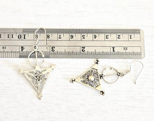 Load image into Gallery viewer, Berber Sterling Silver Dangle Earrings: Moroccan Filigree Jewelry
