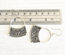 Load image into Gallery viewer, Moroccan Berber Sterling Silver Dangle Earrings: Filigree 925
