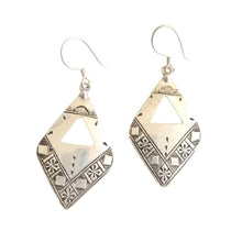 Load image into Gallery viewer, Berber Sterling Silver Dangle Earrings: Moroccan Filigree 925
