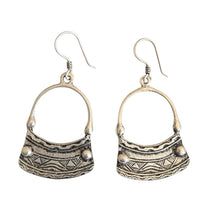 Load image into Gallery viewer, Moroccan Berber Sterling Silver Dangle Earrings: Filigree 925 Silver
