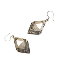 Load image into Gallery viewer, Berber Sterling Silver Dangle Earrings: Moroccan Filigree 925
