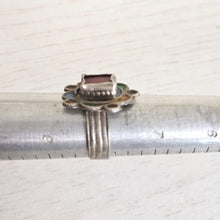 Load image into Gallery viewer, Vintage Berber Silver Enamel Talisman Ring: Moroccan Ethnic Jewelry
