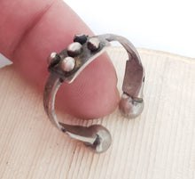 Load image into Gallery viewer, Moroccan antique Tuareg Hand Made SILVER RING size 8. ,Old silver ,Tuareg jewelry, Sahara ring,Moroccan silver,tribal jewelry,Tuareg silver
