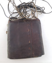 Load image into Gallery viewer, Tuareg Silver on Leather Gris Gris hand engraved amulet pendant leather cord necklace,Tuareg jewelry ,Sahara jewelry ,moroccan jewelry
