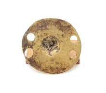 Load image into Gallery viewer, Antique Brass Shield Hair Ornament from Ethiopia tribal jewelry

