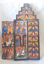 Load image into Gallery viewer, Ethiopian Hand Painted Coptic Christian 15''Wooden Altar Icon Art Decor,African ,Art Décor,Home Décor, religious art
