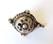 Load image into Gallery viewer, unique Old Berber Silver Bead from Morocco,Hand Crafted Silver,Ethnic Jewelry,Tribal Jewelry,
