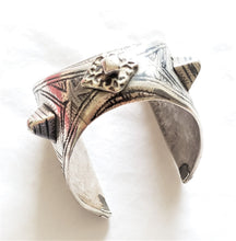 Load image into Gallery viewer, Antique SILVER Enamel Moroccan Berber Ida ou Nadif BRACELET,ethnic tribal,tribal bracelets,Moroccan jewelry,ethnic jewelry,Tuareg bracelets
