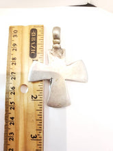 Load image into Gallery viewer, Antique Ethiopian Coptic Christian Cross Maria Theresa silver coin Pendant , Cross Pendant,Ethnic Tribal,Ethiopian Jewelry
