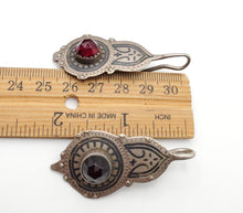 Load image into Gallery viewer, Antique Moroccan Old Berber Earrings Silver with Glass Talhakimt,Ethnic Tribal,sliver Earrings,Dangle &amp; Drop, Earrings,Tribal Jewelry,
