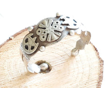 Load image into Gallery viewer, Antique Moroccan Tuareg 925 silver anklets cuff bracelet, ethnic tribal, tribal bracelets,Moroccan jewelry,ethnic jewelry,Tuareg bracelets
