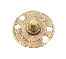 Load image into Gallery viewer, Antique Brass Shield Hair Ornament from Ethiopia tribal jewelry
