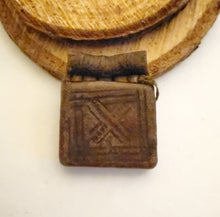 Load image into Gallery viewer, 1 Old Ethiopian Leather Healing Scroll Protection Amulet large size Kitabe,religious pendant,Ethiopian Amulet,Leather,Manuscripts Scroll

