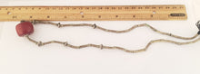 Load image into Gallery viewer, Antique Ethiopian silver Telsum heish beads in Phenolic resin Amber Necklace,African Necklace,Tribal Jewelry,Royal Jewels,Ethiopian necklace
