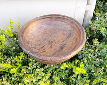 Load image into Gallery viewer, Moroccan Berber Vintage mid-century hand carved Bowl ,African Art Décor ,Moroccan Décor, religious art,Antique Wood Bowl,Berber Carved Wood
