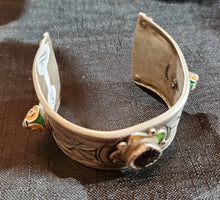 Load image into Gallery viewer, Antique SILVER Enamel Moroccan Berber Ida ou Nadif BRACELET,ethnic tribal,tribal bracelets,Moroccan jewelry,ethnic jewelry,Tuareg bracelets
