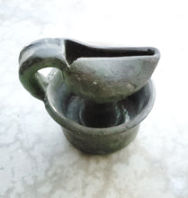 Load image into Gallery viewer, Ancient Moroccan Beautiful GlazedI slamic pottery oil lamp, AFRICA OIL LAMP,Ancient Artifacts,Ceramic Oil Lamp, Moroccan home decor
