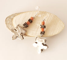 Load image into Gallery viewer, Antique Moroccan Old Berber cross Silver coral Earrings ,Ethnic Tribal,sliver Earrings,Dangle &amp; Drop Earrings,Tribal Jewelry,
