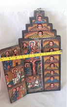 Load image into Gallery viewer, Ethiopian Hand Painted Coptic Christian 15''Wooden Altar Icon Art Decor,African ,Art Décor,Home Décor, religious art
