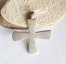 Load image into Gallery viewer, Antique Silver Ethiopian Orthodox Coptic Cross pendant,Maria Theresa ,silver coin, Cross Pendant,Ethnic Tribal,Handmade Jewelry
