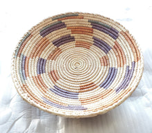 Load image into Gallery viewer, African Ethiopian handwoven Round bread or fruit basket,African Art, Décor Baskets,Wicker Basket, Straw Basket ,Wall Boho Decor
