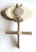 Load image into Gallery viewer, Antique Large Ethiopian Christian silver cross pendant,cross pendant,Genuine old neckcross,hinged Large size,Good silver,Boho jewelry
