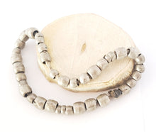 Load image into Gallery viewer, Antique Ethiopian 11''strand of silver Heishi Anklet 1930s ,collectible silver,Ethnic silver Beads ,Jewelry Supplies Beads
