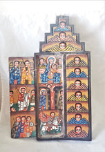 Load image into Gallery viewer, Ethiopian Hand Painted Coptic Christian 15''Wooden Altar Icon Art Decor,African ,Art Décor,Home Décor, religious art
