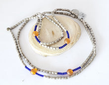 Load image into Gallery viewer, Antique Ethiopian strand of medium Heishi Silver Beads,Hand Crafted Silver,Ethnic Jewelry,Tribal Jewelry,
