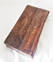 Load image into Gallery viewer, antique Ethiopian Coptic Christian Orthodox Leather cover Wood Painted Icon,African ,Art Décor,Home Décor, religious art
