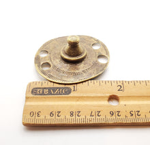 Load image into Gallery viewer, Antique Brass Shield Hair Ornament from Ethiopia tribal jewelry
