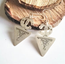 Load image into Gallery viewer, Moroccan Berber Fibula Sterling Silver Dangle Earrings silver 925,Berber Jewelry,sliver Fibula Earrings,Dangle &amp; Drop Earrings,
