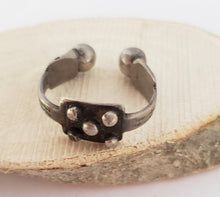 Load image into Gallery viewer, Moroccan antique Tuareg Hand Made SILVER RING size 8. ,Old silver ,Tuareg jewelry, Sahara ring,Moroccan silver,tribal jewelry,Tuareg silver
