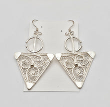 Load image into Gallery viewer, Moroccan Berber Fibula Sterling Silver Dangle Earrings silver 925,Berber Jewelry,sliver Fibula Earrings,Dangle &amp; Drop Earrings,

