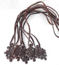 Load image into Gallery viewer, Ethiopian Leather Coptic ,Cross Necklace ,large cross, religious cross Craft ,Coptic Cross ,Coptic ethiopian
