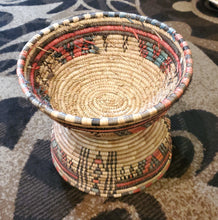 Load image into Gallery viewer, Ethiopian decorative basket handwoven basket large basket, African Art, Décor Baskets,bread basket,Ethiopian Basket
