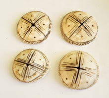 Load image into Gallery viewer, Old carved shell 1 XLarge Hair adornment/trade beads Berber Mauritania ,Hand Crafted ,CONUS SHELL ,Ethnic Jewelry,Tribal Jewelry
