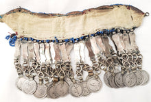 Load image into Gallery viewer, Old silver choker necklace from Pashtun tribal jewellery Ethnic Afghani kuci choker, old coins necklace, Boho tribal jewelry, gypsy style,
