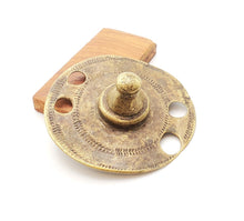 Load image into Gallery viewer, Antique Brass Shield Hair Ornament from Ethiopia tribal jewelry
