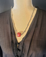 Load image into Gallery viewer, Antique Ethiopian silver Telsum heish beads in Phenolic resin Amber Necklace,African Necklace,Tribal Jewelry,Royal Jewels,Ethiopian necklace
